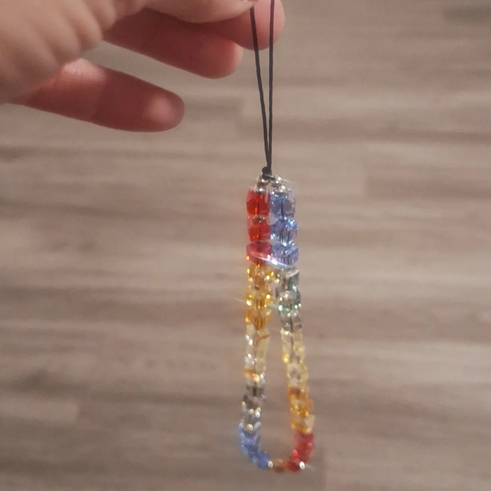 Multi Colored Cell Phone Dangler.